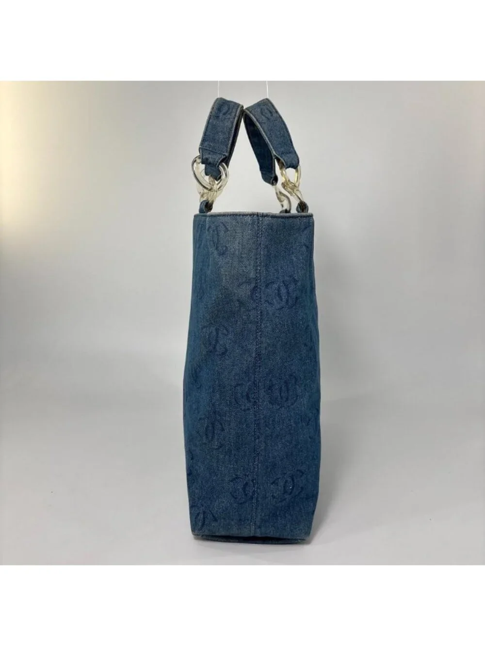 Chanel CC Logo Tote Bag Denim